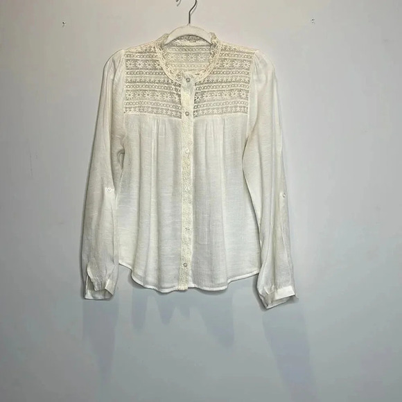S & M White Long sleeve top - Picture 1 of 9